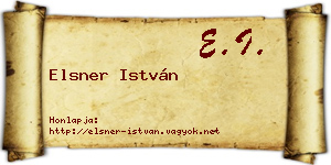 Elsner István névjegykártya